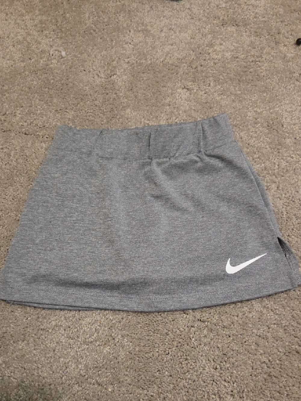 Toddler Nike Grey Skort with White Swoosh Logo